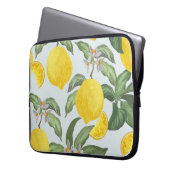 Lemon Tropical Frucht Vintages Muster Laptopschutzhülle (Vorderseite Links)