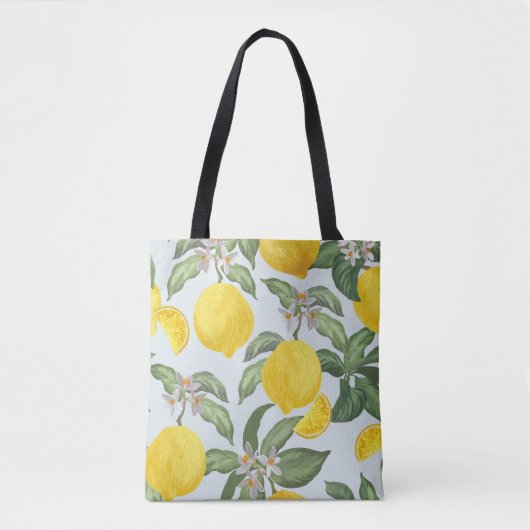 Lemon Tropical Frucht Vintages Muster Tasche (Vorderseite)