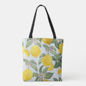 Lemon Tropical Frucht Vintages Muster Tasche (Rückseite)