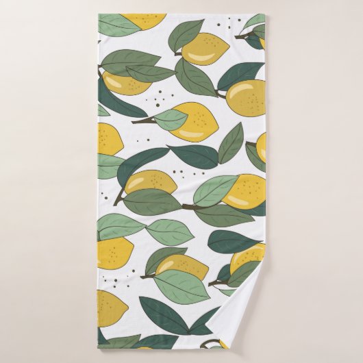 Lemon Tropical: Hell Vintag, nahtlos Badehandtuch (Badehandtuch)