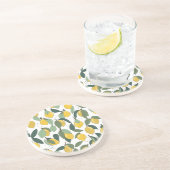Lemon Tropical: Hell Vintag, nahtlos Getränkeuntersetzer (Seite)