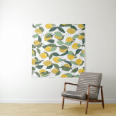 Lemon Tropical: Hell Vintag, nahtlos Wandteppich (Beispiel (Horizontal))