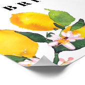 Lemon Tropical Welcome Brautparty Poster (Ecke)
