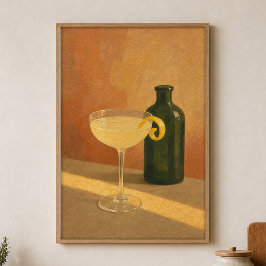 Lemon Twist Coupe Aquarell Cottagecore Poster