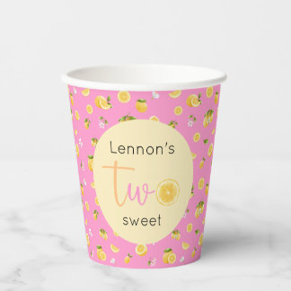 Lemon Two Sweet Birthday Pappbecher