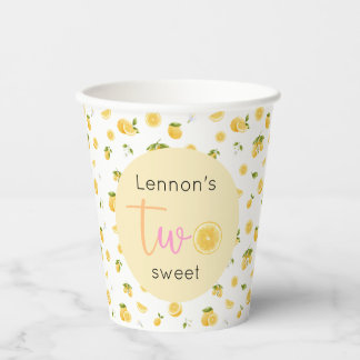 Lemon Two Sweet Birthday Pappbecher