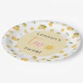 Lemon Two Sweet Birthday Pappteller (Schrägansicht)