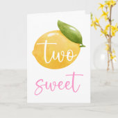 Lemon Two Sweet Happy Birthday Card Karte (Gelbe Blume)