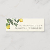 Lemon UAWG Wedding Website | Mini-Karten Mini Visitenkarte (Vorderseite)