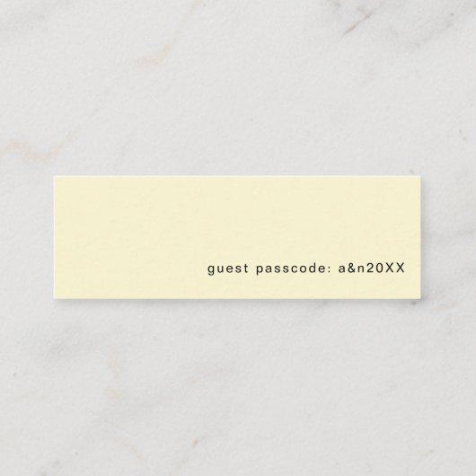 Lemon UAWG Wedding Website | Mini-Karten Mini Visitenkarte (Rückseite)