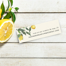 Lemon UAWG Wedding Website | Mini-Karten Mini Visitenkarte