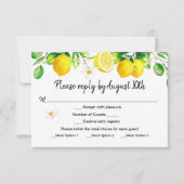 Lemon UAWG with Meal Options Card Einladung (Vorderseite)