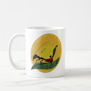 Lemon und Ant Cartoon Zeichnend Kaffeetasse