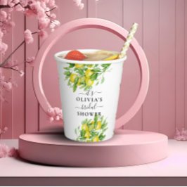 Lemon und Blätter Brautparty Paper Cups Pappbecher