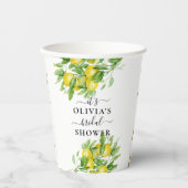 Lemon und Blätter Brautparty Paper Cups Pappbecher (Vorderseite)