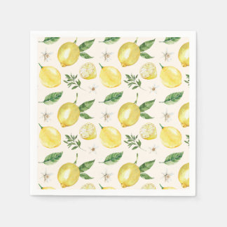 Lemon und Blätter Pattern Napkins Serviette