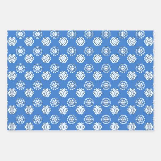 Lemon und Blauer Azulejos Muster Geschenkpapier Set (Vorderseite 2)