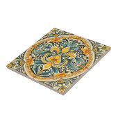 Lemon und Blue Azulejo Lissabon Gemustert Talavera Fliese (Seite)
