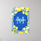 Lemon und Blue Spring Monogram Leinwanddruck (Vorderseite)