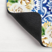 Lemon und Blume im Sommer im Mittelmeer Mousepad (Ecke)