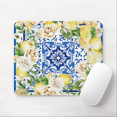 Lemon und Blume im Sommer im Mittelmeer Mousepad (Mit Mouse)