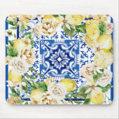 Lemon und Blume im Sommer im Mittelmeer Mousepad (Vorne)