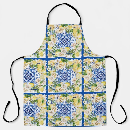 Lemon und Blume im Sommer im Mittelmeer Schürze (Vorderseite)