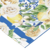 Lemon und Blume im Sommer im Mittelmeer Tischdecke (Schrägansicht)