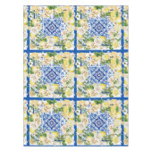 Lemon und Blume im Sommer im Mittelmeer Tischdecke (Vorderseite)