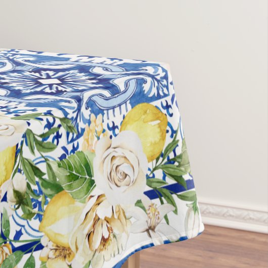 Lemon und Blume im Sommer im Mittelmeer Tischdecke (Beispiel)