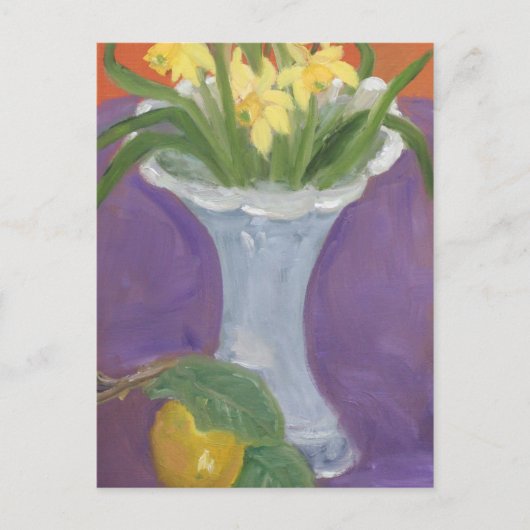 LEMON UND DAFFODILS POSTKARTE (Vorderseite)