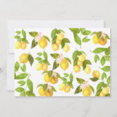 Lemon und Greenery | Botanisches Brautparty Einladung (Rückseite)