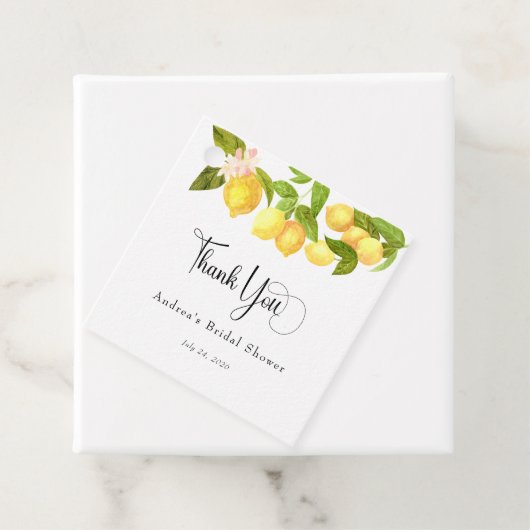 Lemon und Greenery | Brautparty Vielen Dank Geschenkanhänger (Beispiel)