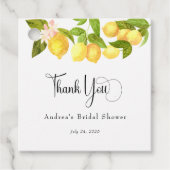 Lemon und Greenery | Brautparty Vielen Dank Geschenkanhänger (Vorderseite)