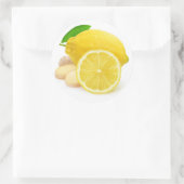 Lemon und Ingwer Runder Aufkleber (Tasche)