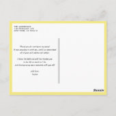 Lemon und Lemon Blossoms Wreath Summer Vielen Dank Postkarte (Rückseite)