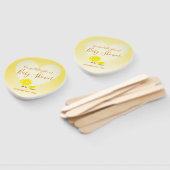 Lemon und Lemon Slice Baby Dusche Herz Gelb Fächer (Non-assembled)