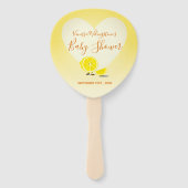 Lemon und Lemon Slice Baby Dusche Herz Gelb Fächer (Vorderseite)