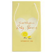 Lemon und Lemon Slice Baby Dusche Herz Gelb Kleine Geschenktüte (Rückseite)