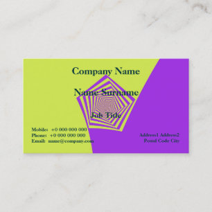 Lemon und Lilac Spiral Classic Business Card Visitenkarte