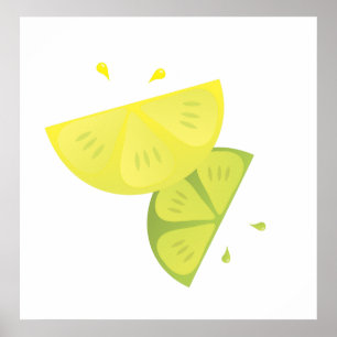 Lemon und Limon Burst Poster
