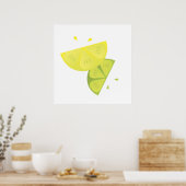 Lemon und Limon Burst Poster (Küche)