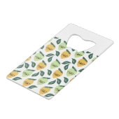 Lemon und Limon Citrus Cartoon Illustration Geldbeutel Flaschenöffner (Vorderseite Schrägansicht)