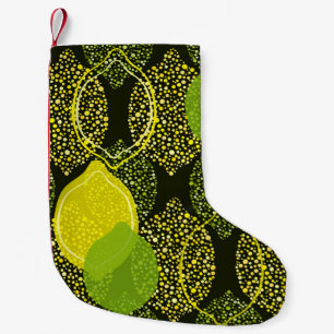 Lemon und Limon nahtlos. Kleiner Weihnachtsstrumpf