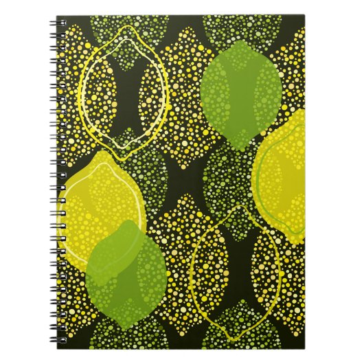 Lemon und Limon nahtlos. Notizblock (Vorderseite)