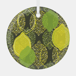 Lemon und Limon nahtlos. Ornament Aus Glas