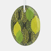 Lemon und Limon nahtlos. Ornament Aus Glas (Vorderseite links)