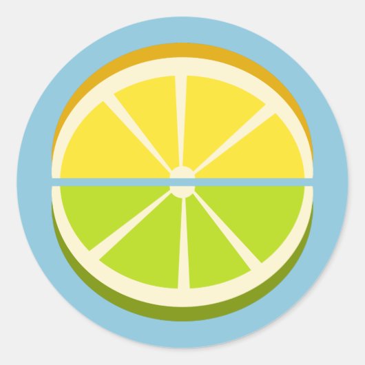 Lemon und Limon Runder Aufkleber (Vorderseite)
