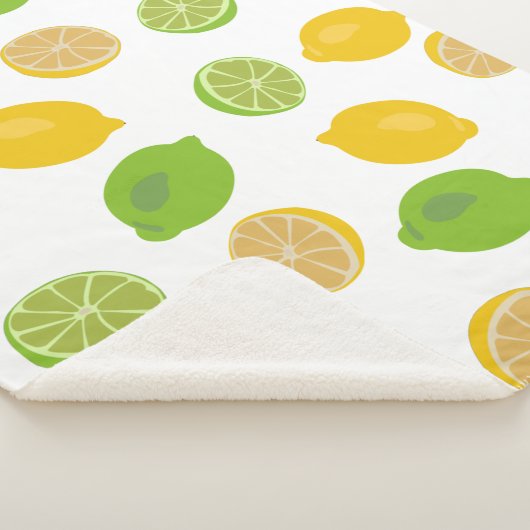 Lemon und Limone Muster Kids Sherpadecke (3/4)
