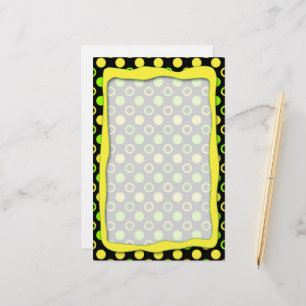 Lemon und Limone Ringe und Polka Dots von ST. Aylo Briefpapier